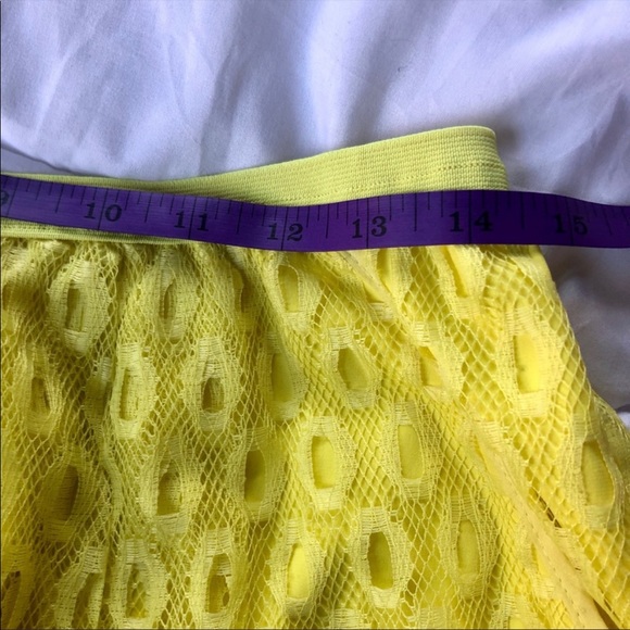 Anthropologie Maeve Eyelet A-line Yellow Skirt 6 - Picture 6 of 8